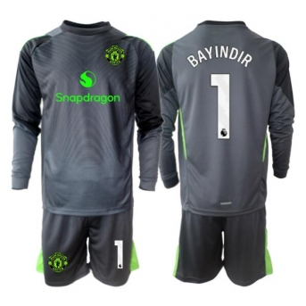 Billige Fotballdrakt Manchester United Altay Bayindir #1 Keeper Replika Bortedraktsett Barn 2025-26 Langermet (med bukser)